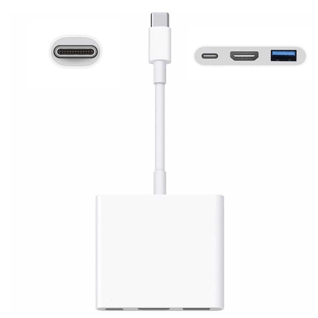 Ekte til eple usb-c digital av multiport adapter  mj1 k 2er/ a hdmi-kompatibel usb 3.1 type-c hannkontakt til vga / usb 3.0