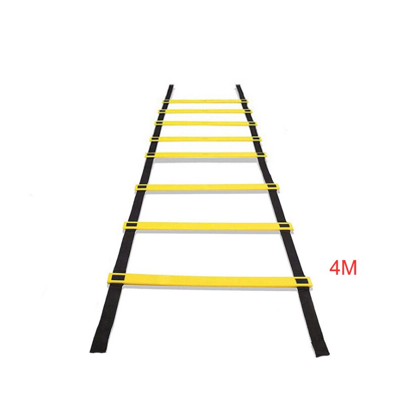 Agility stege fotboll hastighet utomhus träning trappor remmar rep gym justerbart hoppa galler finesser utrustning tillbehör: 4m