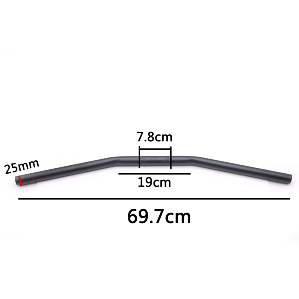 Guidon de moto 1 "25mm noir Chrome glisser barre droite pour Honda Kawasaki Yamaha Suzuki Harley Chopper Bobber