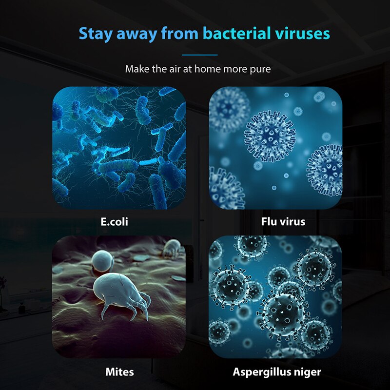 UV Handheld Germicidal Wand USB Foldable Sterilizer Ultraviolet Light Sterilizer Stick Photocatalysis Anion Ozone Air Filter