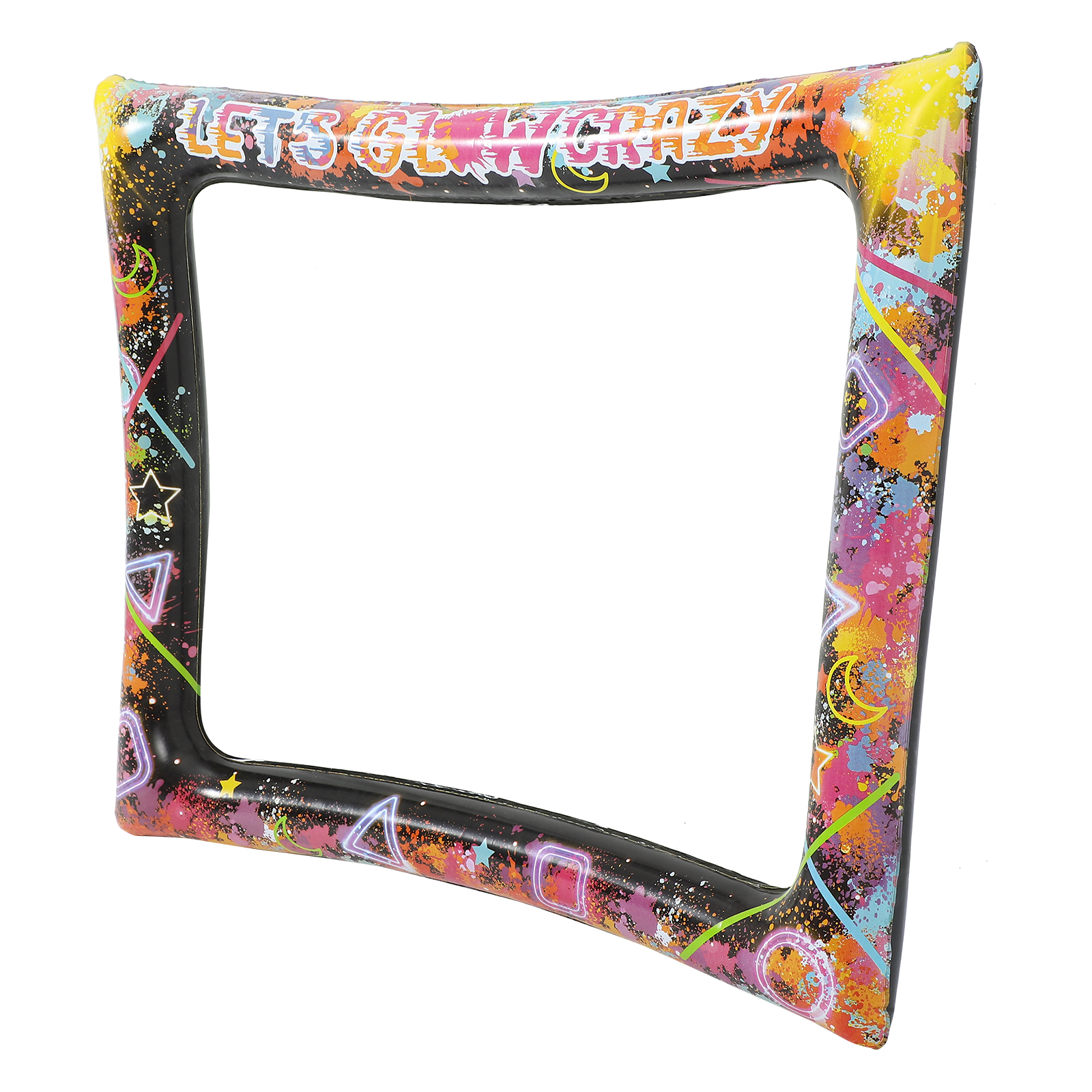 Moldura inflável para fotos, brilho noturno brilhante, aniversário, chá de panela, adereços, suprimentos para festa divertida, moldura de selfie neon, festivo