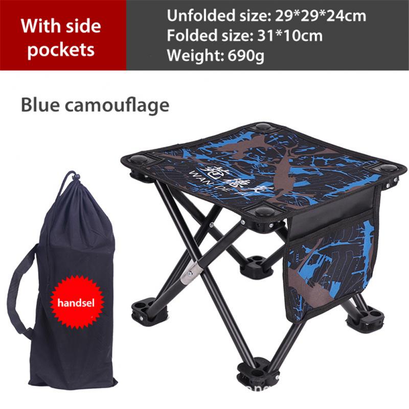 Chaise de pêche Maza, capacité de charge de 150kg, résistante à l&#39;usure, Camping en plein air, pliante, Ultra légère, Art, croquis, tabouret carré, Portable: 08