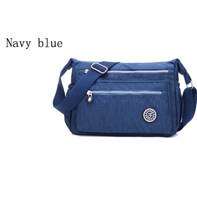 Frauen Bote Taschen Mini Damen Nylon Handtaschen Schulter Tasche Für Frauen Tote Handtasche Bolsas Feminina Umhängetaschen: Marine Blau