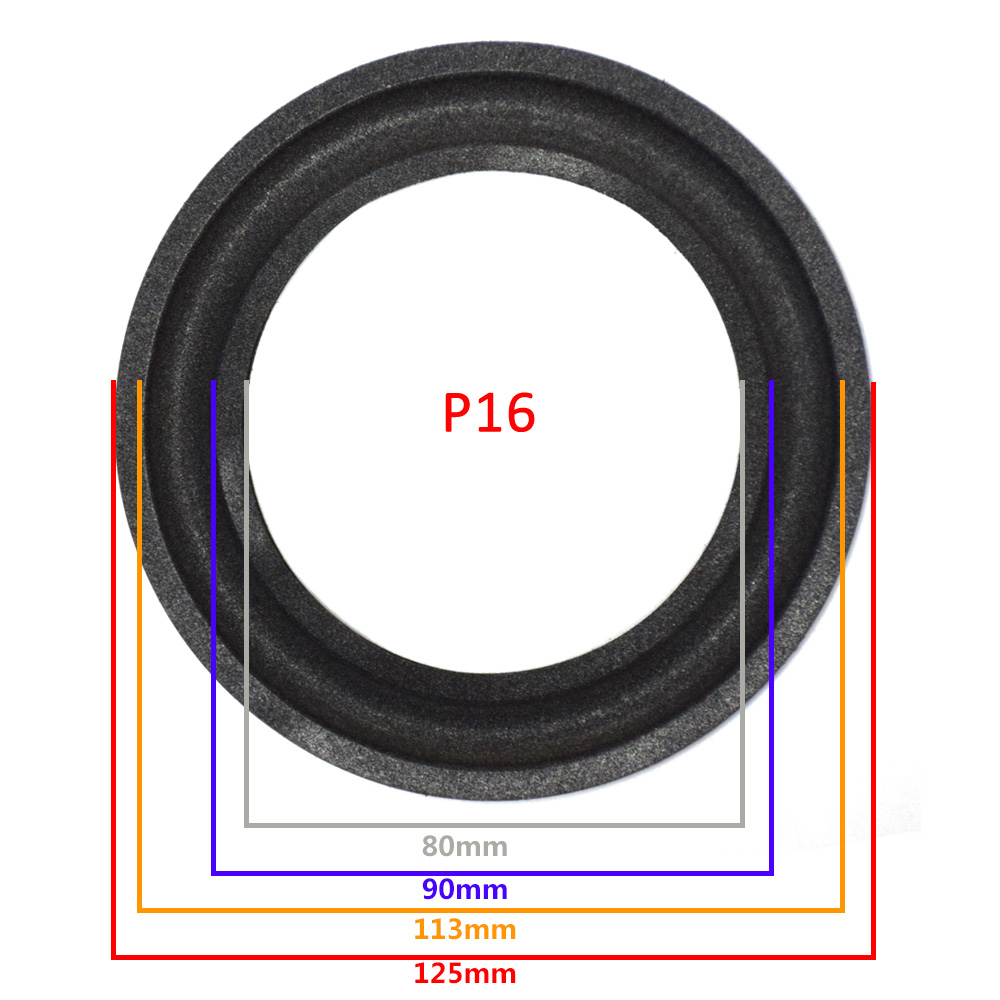 Altavoz de espuma de 5 pulgadas con borde envolvente, Woofer de reparación de borde plegable, anillo de Subwoofer, bricolaje, Accesorios de reparación, suspensión de altavoz