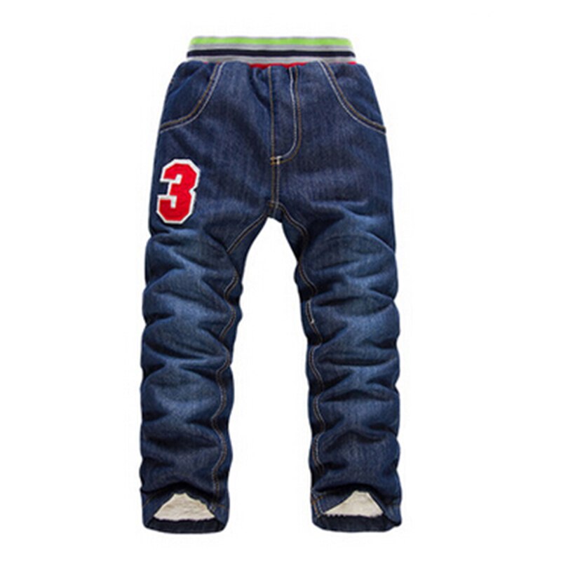 6-10 Jaar Jongens Winter Jeans Kinderen Vijf Ster Warme Thermische Katoenen Broek Kinderen Dikker Plus Fluwelen denim Broek: 8T