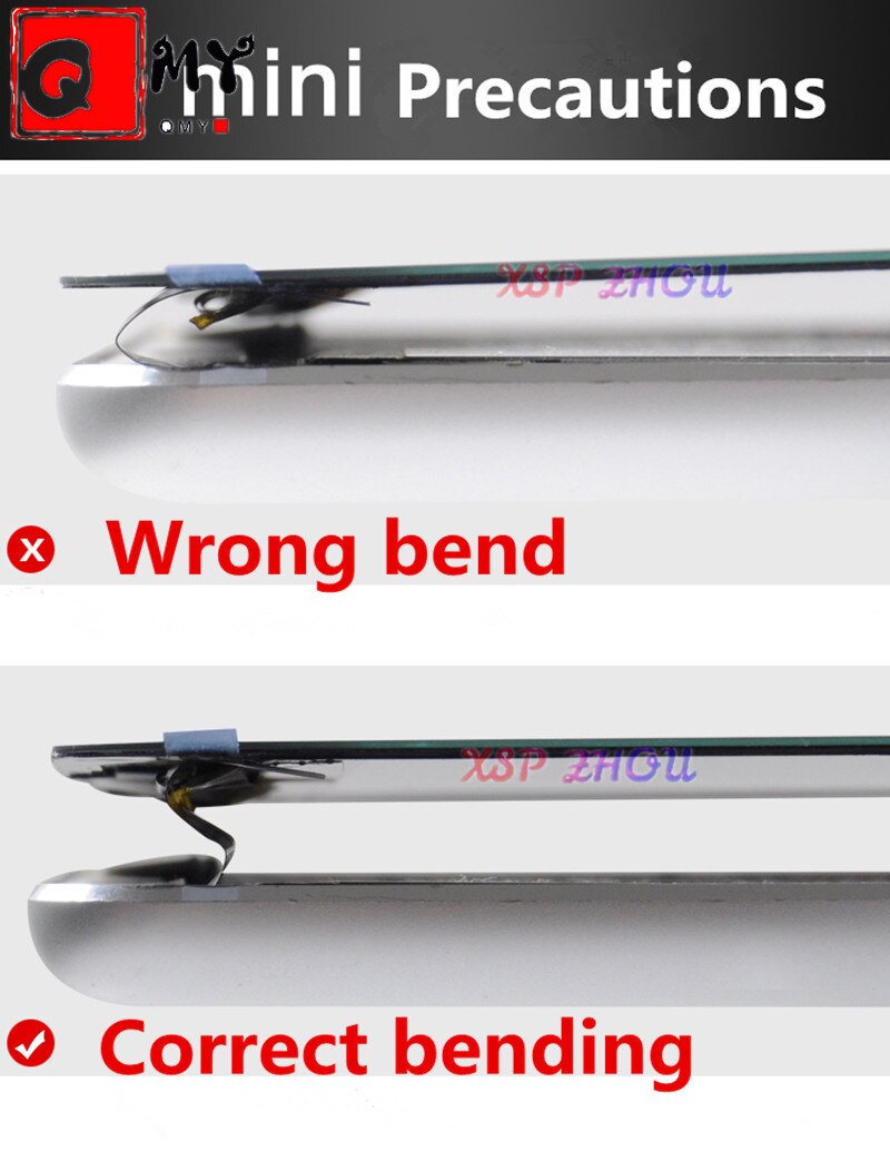 Original til oem ipad mini 1 skærm ipad mini 2 touch skærm  a1432 a1454 a1455 a1489 a1490 a1491 digitizer ic kabel hjem knap