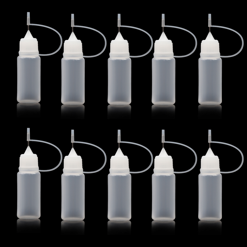1set/10Pcs 10ML DIY Scrapbooking Paper Craft bottle Glue Applicator Needle Squeeze Bottle for Paper Quilling Tool