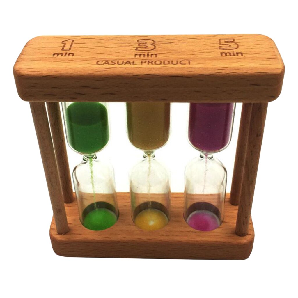 3 in 1 Sand Timer Time Hourglass Desk Office Decor Cooking Timing Dining 1 & 3 & 5 Minutes