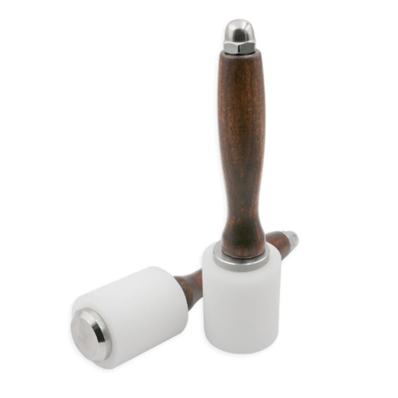 Leather Carving Hammer DIY Craft Punch Cutting Nylon Hammer Tool with Wood Handle Leathercraft Engraving Drilling