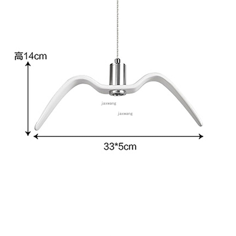 Nordisk led glans lysekrone restaurant måger lysarmaturer loft hængende lampe minimalistisk danmark boligindretning: Hvid c