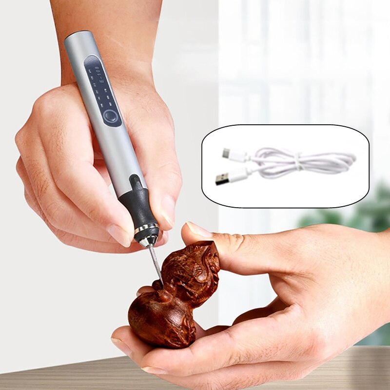 5000-25000r/min USB Charging Mini Drill Electric Carving Pen 3 Variable Speed USB Drill Rotary Tools Engraver Pen Grinding Tool