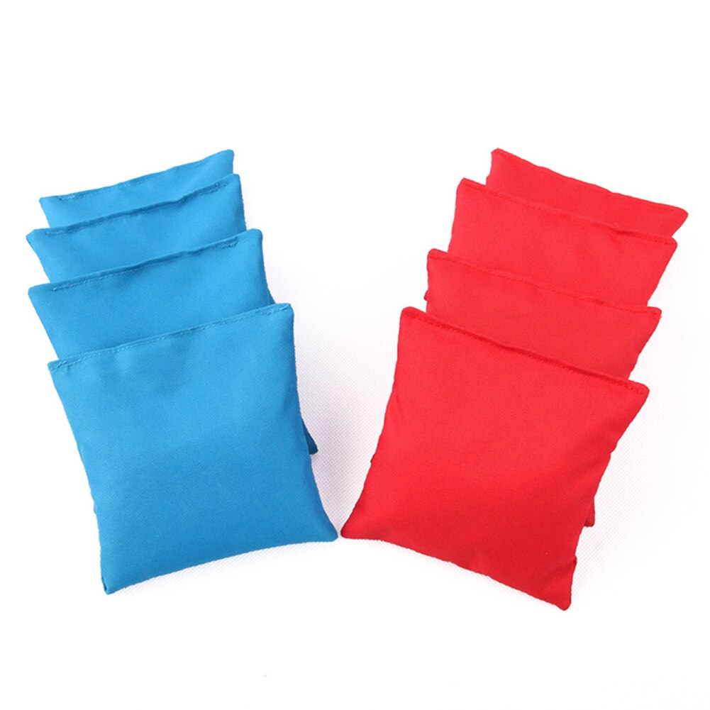 8 Stuks 10X10Cm Cornhole Zitzakken Set Corn Gevuld Cornhole Doek Zakken Training Apparatuur Voor Buiten Maïs gat Gooien Spel