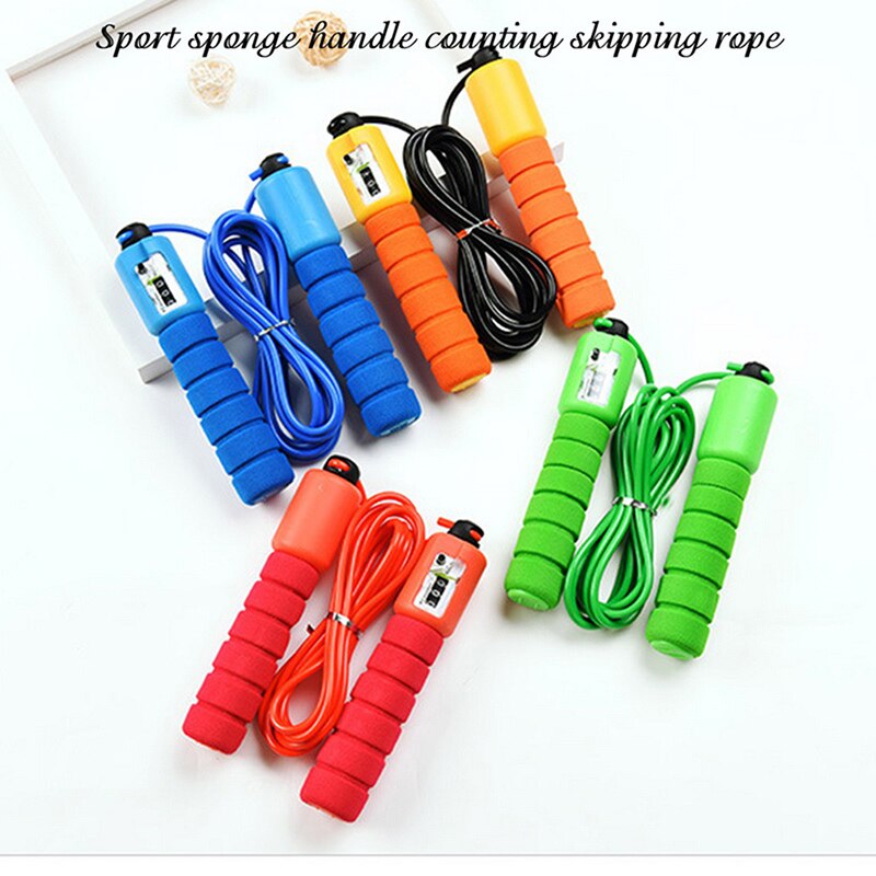 Professionele Volwassen Springtouwen Met Teller Sport Fitness Verstelbare Snelle Snelheid Tellen Sprong Overslaan Rope Skipping Draad Touwen