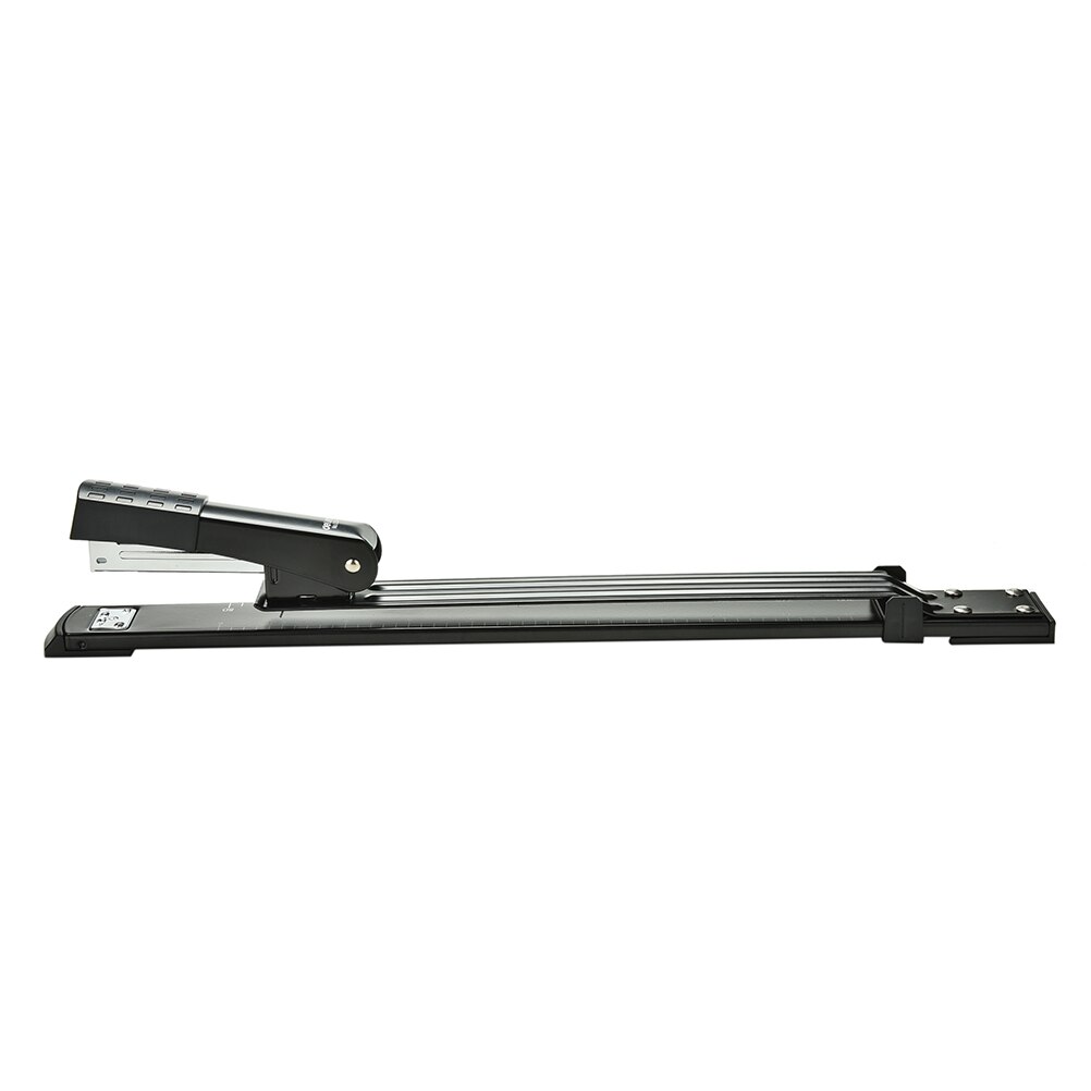 Zwarte reparatieboek nietmachine lange arm nietmachine bindmachine handmatige metalen nietmachine afmeting : 40 x 4 x 6cm