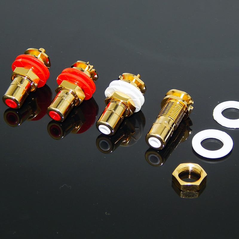 hifi cmc 816u Amplifier of gold-plated RCA socket connector for amp CD player RCA Jack plug rca cable connector