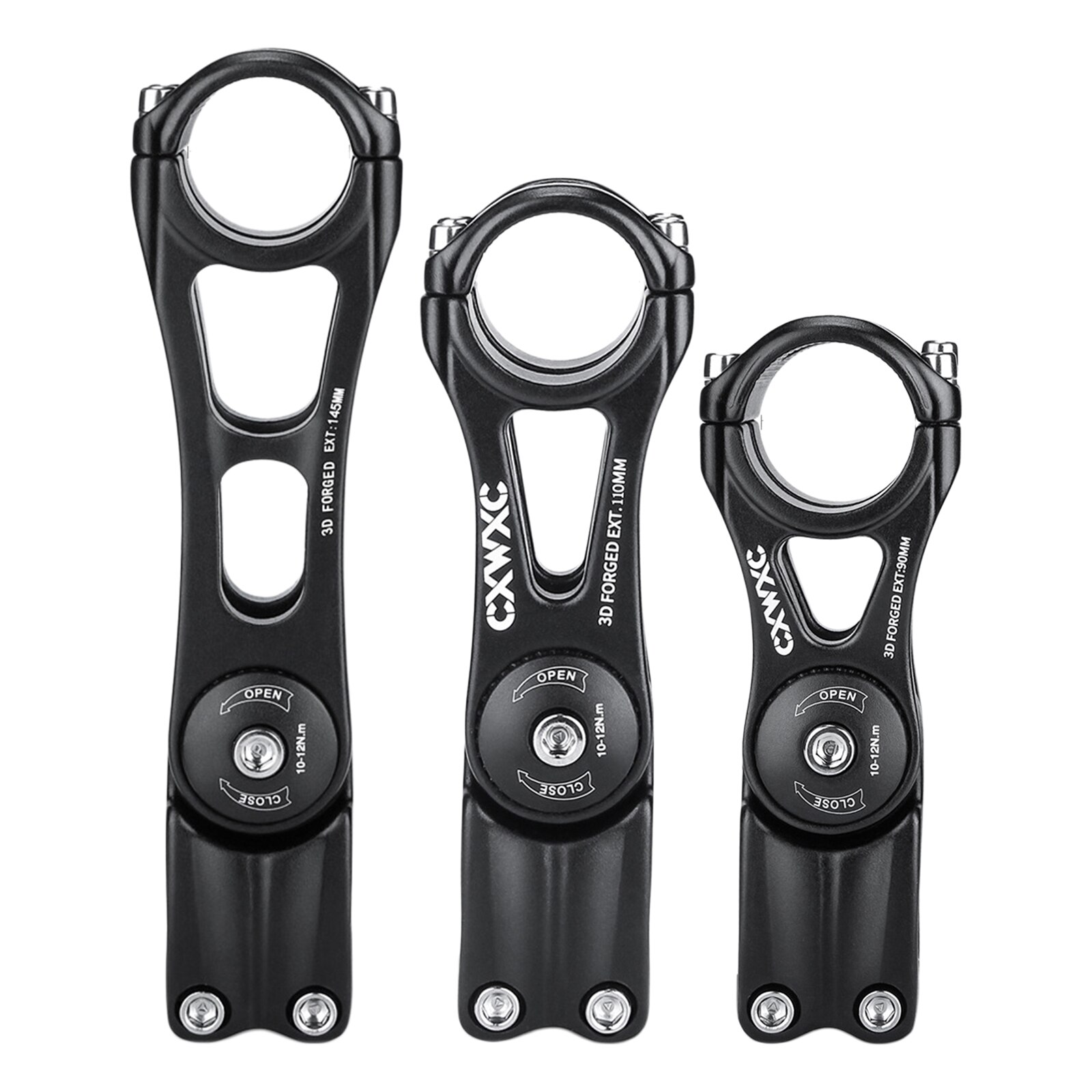 Adjustable MTB Stem for Bike Shorts Handlebar Stem 90/110/145MM Aluminum Alloy Mountain Road Bicycle Cycling Stems Part