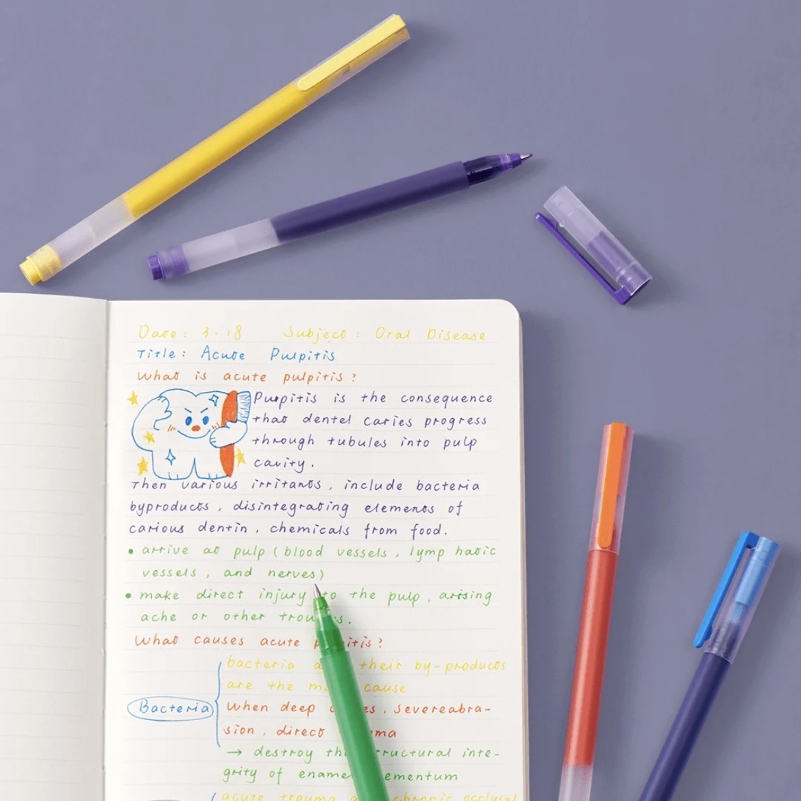 Original Xiaomi High-capacity Ink Pen 7 Color 0.5mm Xiaomi Pen Mi Pen Writing Pen For School Office Art Stationery Large Ink Pen