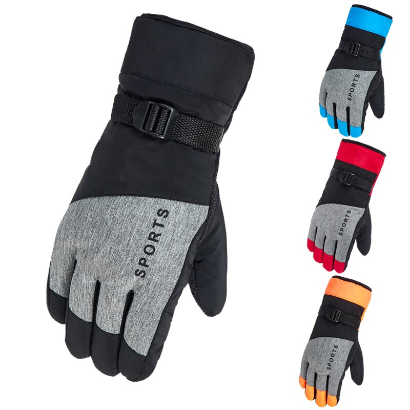 Thicken Ski Snow Gloves Cold Weather Waterproof Winter Thermal Snowboard Gloves Men Women Outdoor Snowmobile Motorcycle Gloves