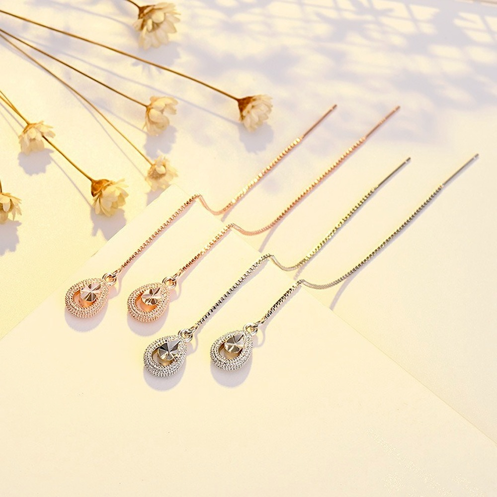Lange Draad Kwastje Oorbellen Zilver Kleur Opknoping Vrouwen Oorbellen Zomer Sieraden Meisjes Party