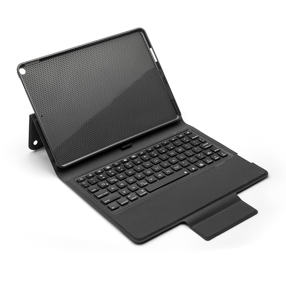 Tablet Keyboard Multi-function 78 Key Bluetooth Leather Case Keyboard Backlight Flip Cover Keypad for iPad