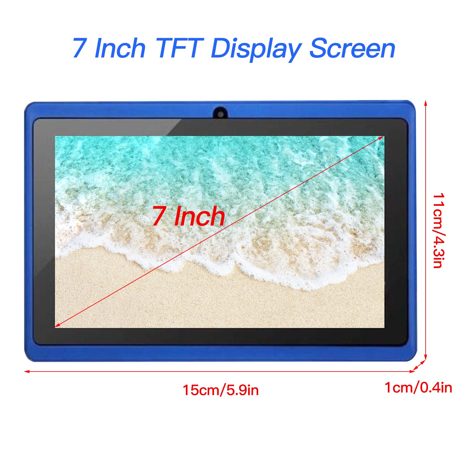 7 Inch Q8 Tablet Android Quad-core Processor 8G WiFi Version Dual Camera Entertainment Machine for Children Students Adults