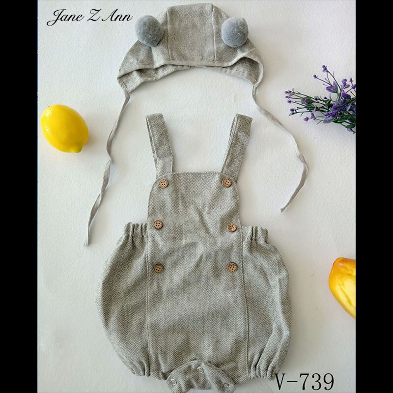Jane z ann kinderfotografie kleding baby 6 maanden 1 jaar studio fotoshoot outfits hoed + kleding