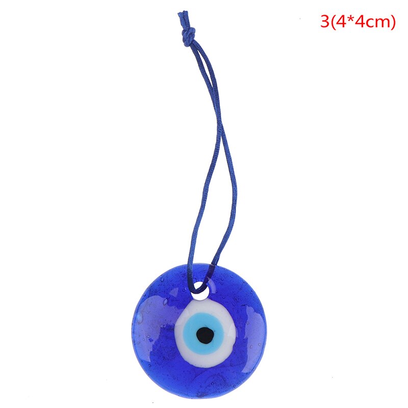 Lucky Multiple Sizes Turkish Greek Evil Blue Eye Charm Pendant Blue Lamp Work Glass Car Home Amulet Kabbalah: A3