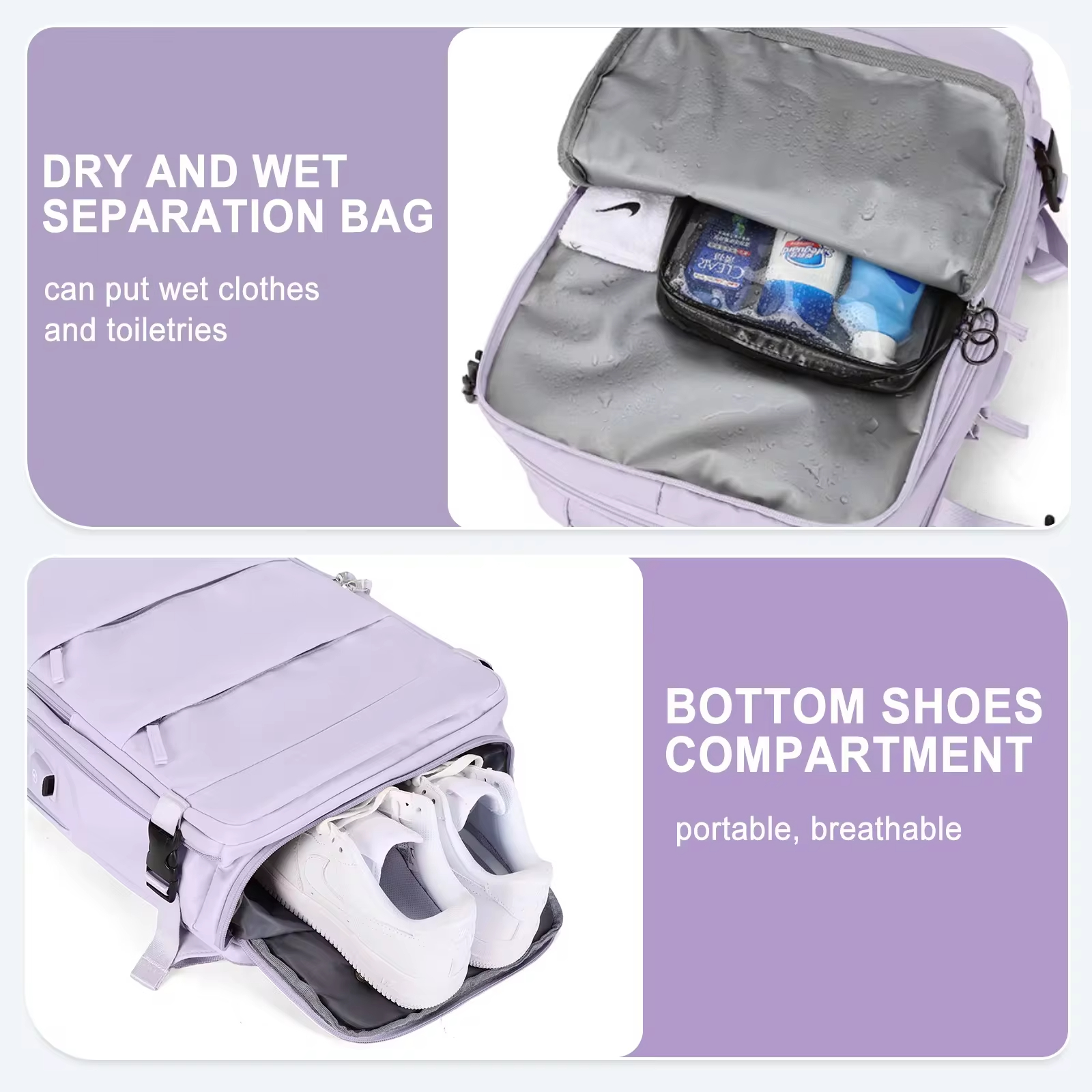 Mochila de viaje Buylor 40x25x20 para mujer, mochila para equipaje de cabina de avión, mochila para ordenador portátil de 14 pulgadas, mochila escolar informal