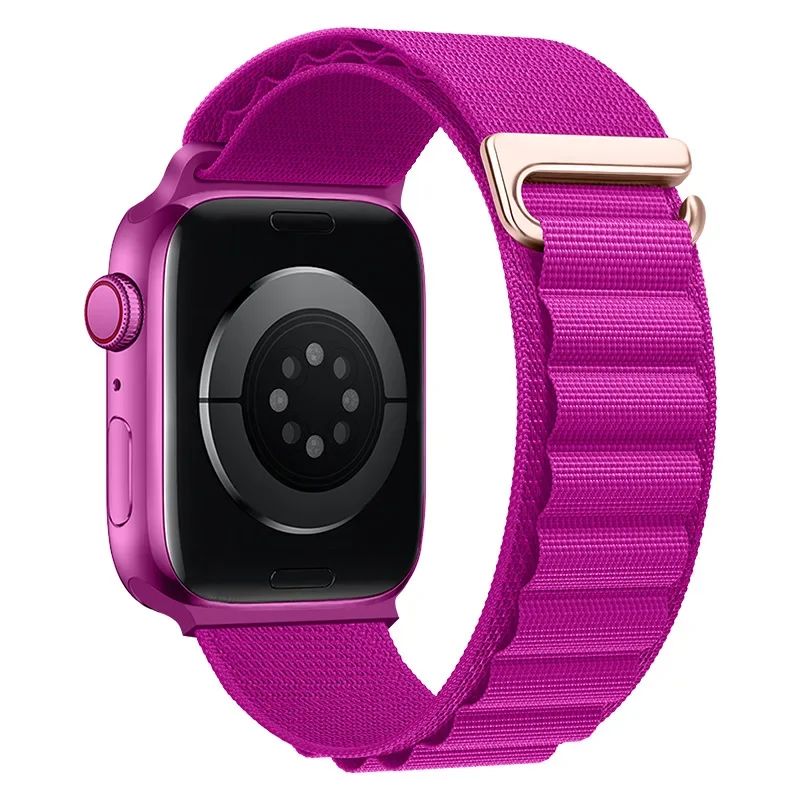 Correa Alpine Loop para Apple Watch Ultra Band 49mm 45mm 44mm 42mm 41mm 40mm pulseras de gancho en C de Metal iwatch SE series 9 8 7 6 5 4 3