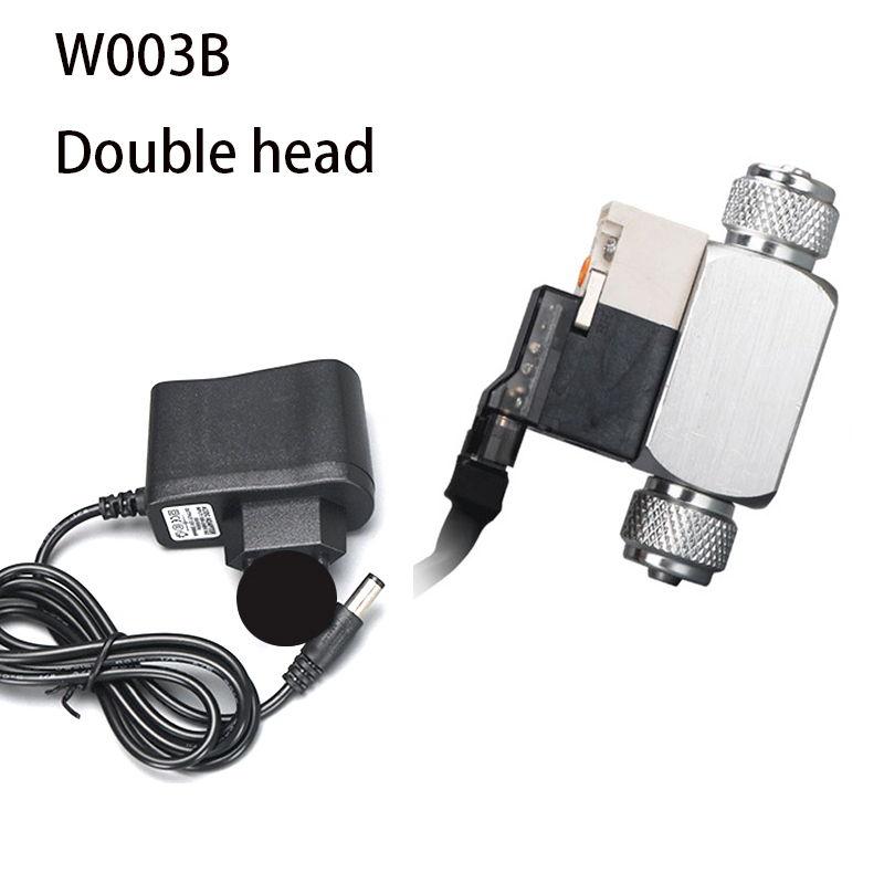 fish tank low temperature CO2 fish tank solenoid valve, input AC110-240V output DC12V, used for fish tank CO2 adjustment system: W003B Double head / 110-240V EU plugs
