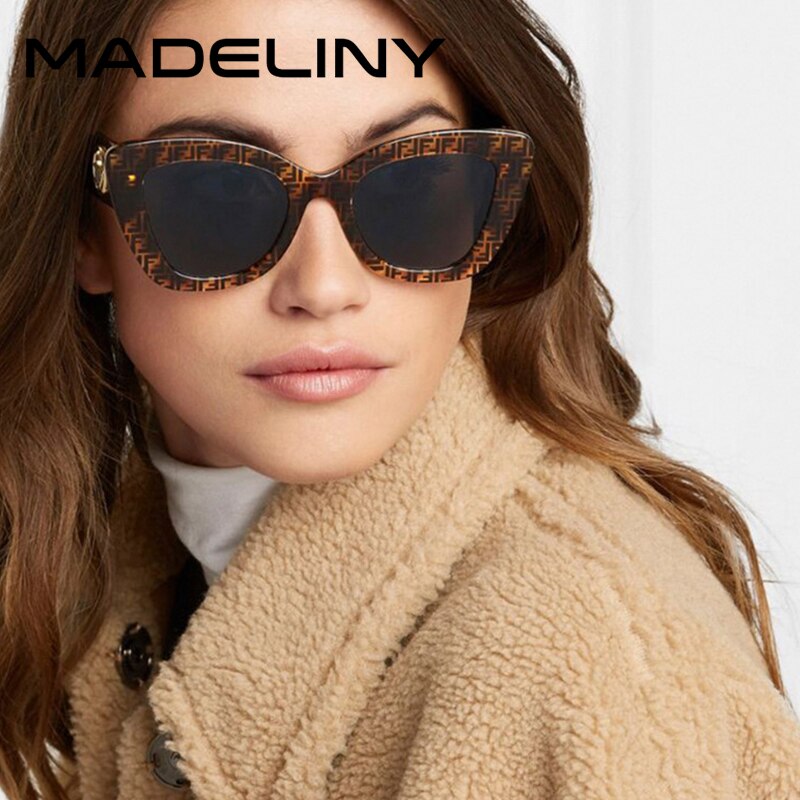 Madeliny Cat Eye Zonnebril Vrouwen Vintage Klassieke Cateye Zonnebril Gradiënt Retro Brillen UV400 MA056