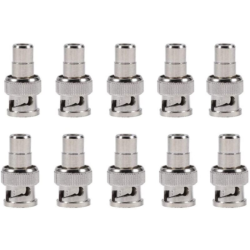 10 sztuk BNC męski na AV RCA żeńskie adapter do złącza dla System CCTV