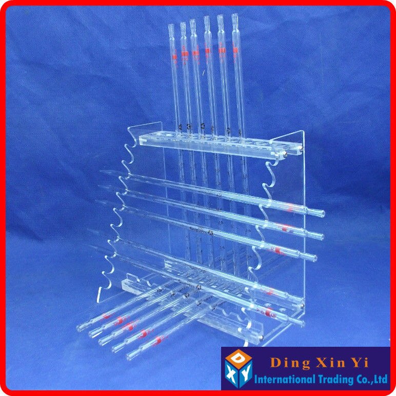 Organic glass pipette stand graduated pipette rack pipette holder single face trapezoidal pipet rack