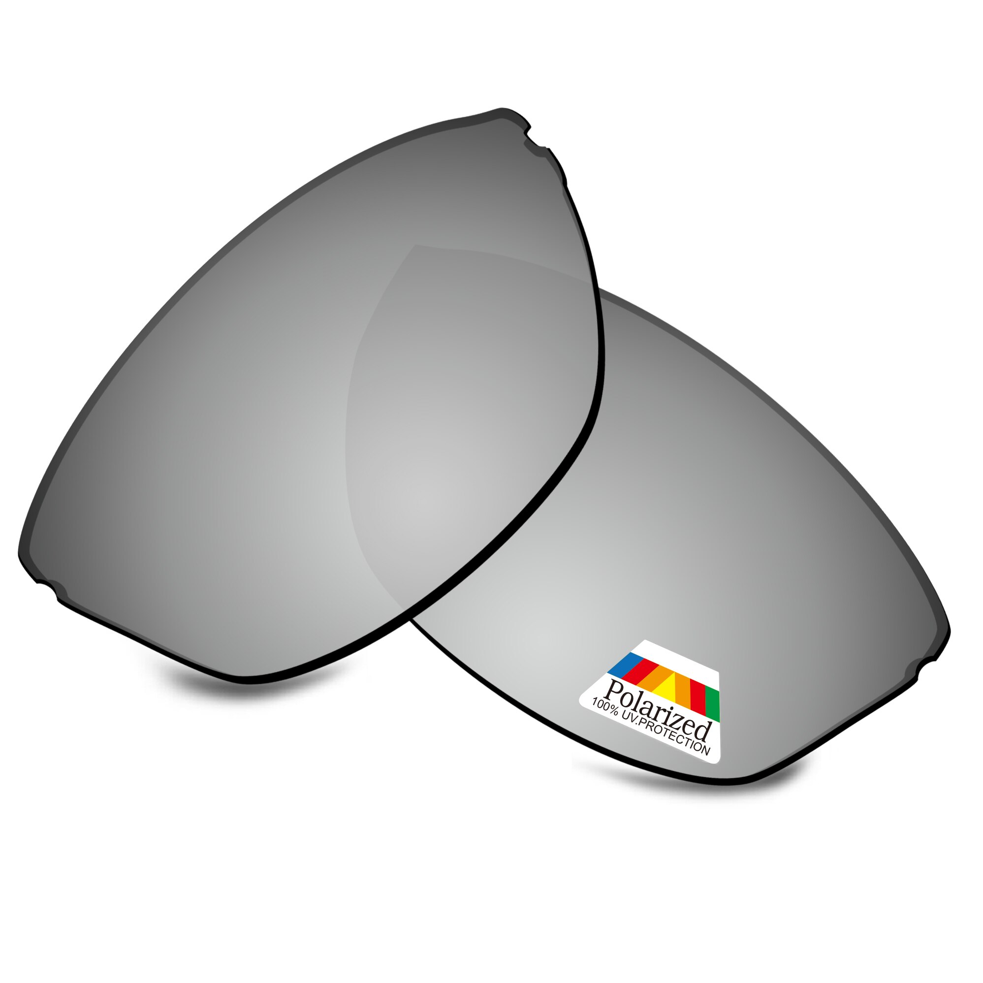 Bwake Polarisierte Ersatz Linsen für-Maui Jim Banyans MJ412 Sonnenbrille Rahmen-Mehrere Optionen: Satin Silver