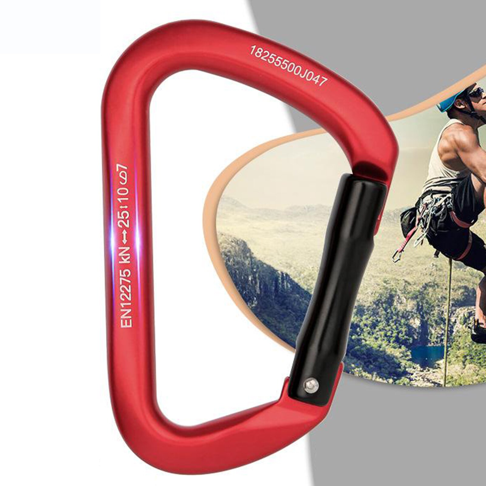 Karabiner Abseilen Bergsteigen Außen D-Förmigen Karabiner Camping Verschluss