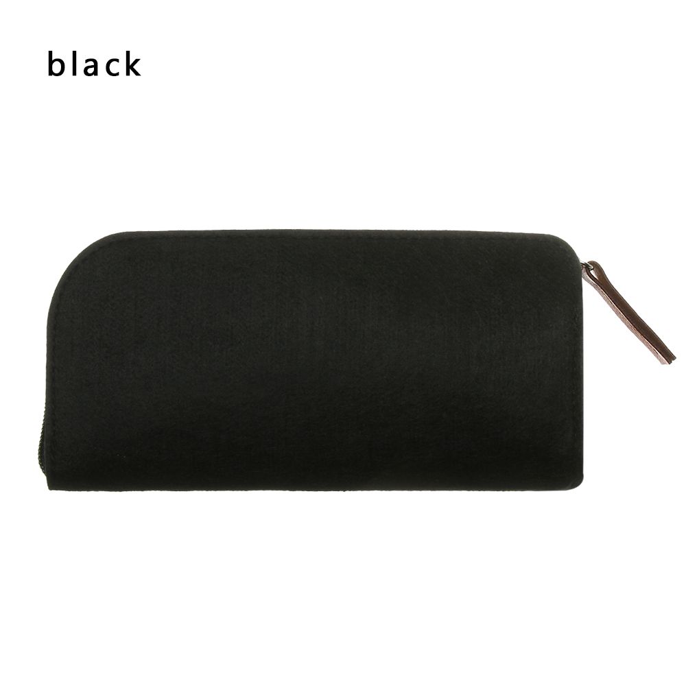 Funda de fieltro de lana con cremallera para gafas, estuche portátil para gafas de sol, caja protectora suave, barato,: Blanco