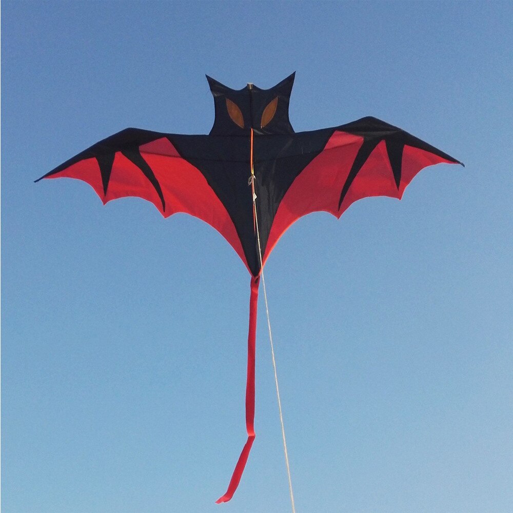 1.8m 70in Vampire Bat Kite Red Easy To Fly Kids Long Tail Toys Outdoor Fun Sports Flying Toys For Children Kites for Adults