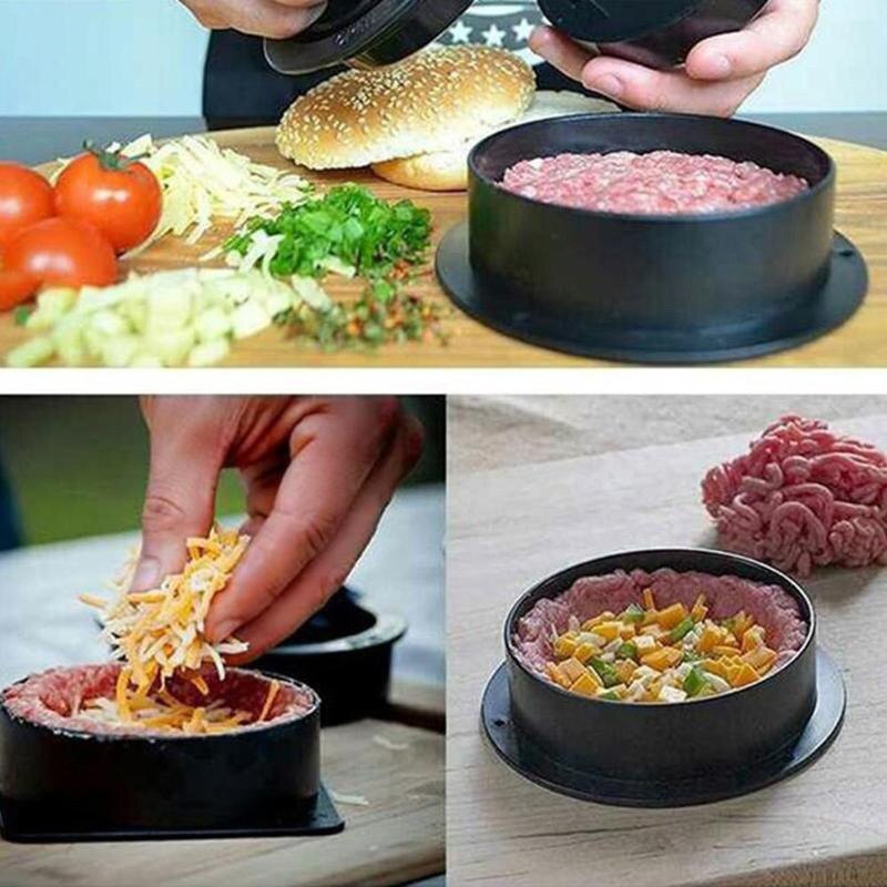 Abs hamburger maker hamburger trykk rund form ikke-pinne kokk koteletter hamburger kjøtt biff grille burger trykk patty maker form