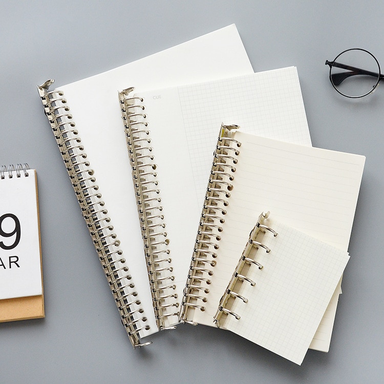 A4 A5 A6 A7 Metal Loose Leaf Binder Clip, Spiral DIY Notebook Paper Gliders Sheets Collection Clips Stationery Supplies