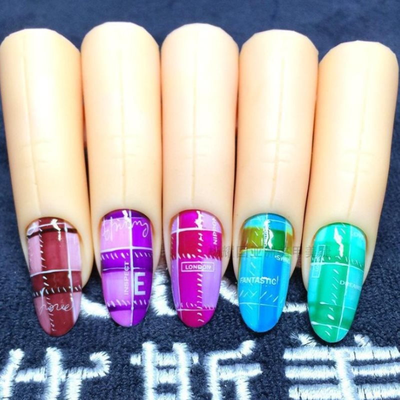 5 Stks/set Vinger Nail Practice Model Nep Vinger Nail Art Training Hand Manicure Tool