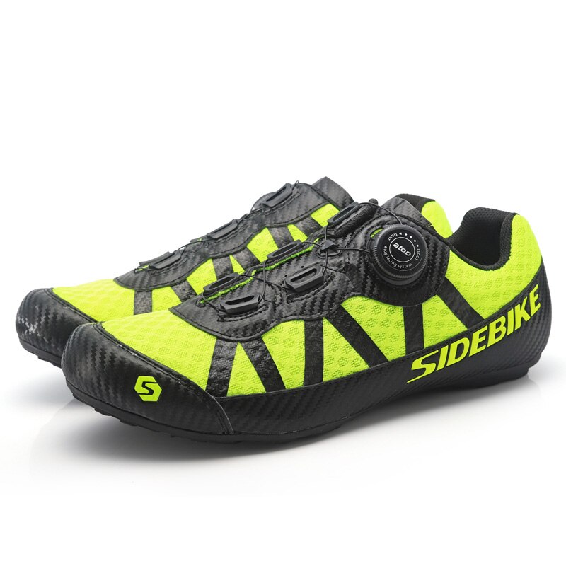 SIDEBIKE ultra-léger 565g vtt chaussures VTT Non-verrouillage loisirs vélo de route cyclisme chaussures hommes femmes respirant antidérapant: YELLOW / 42