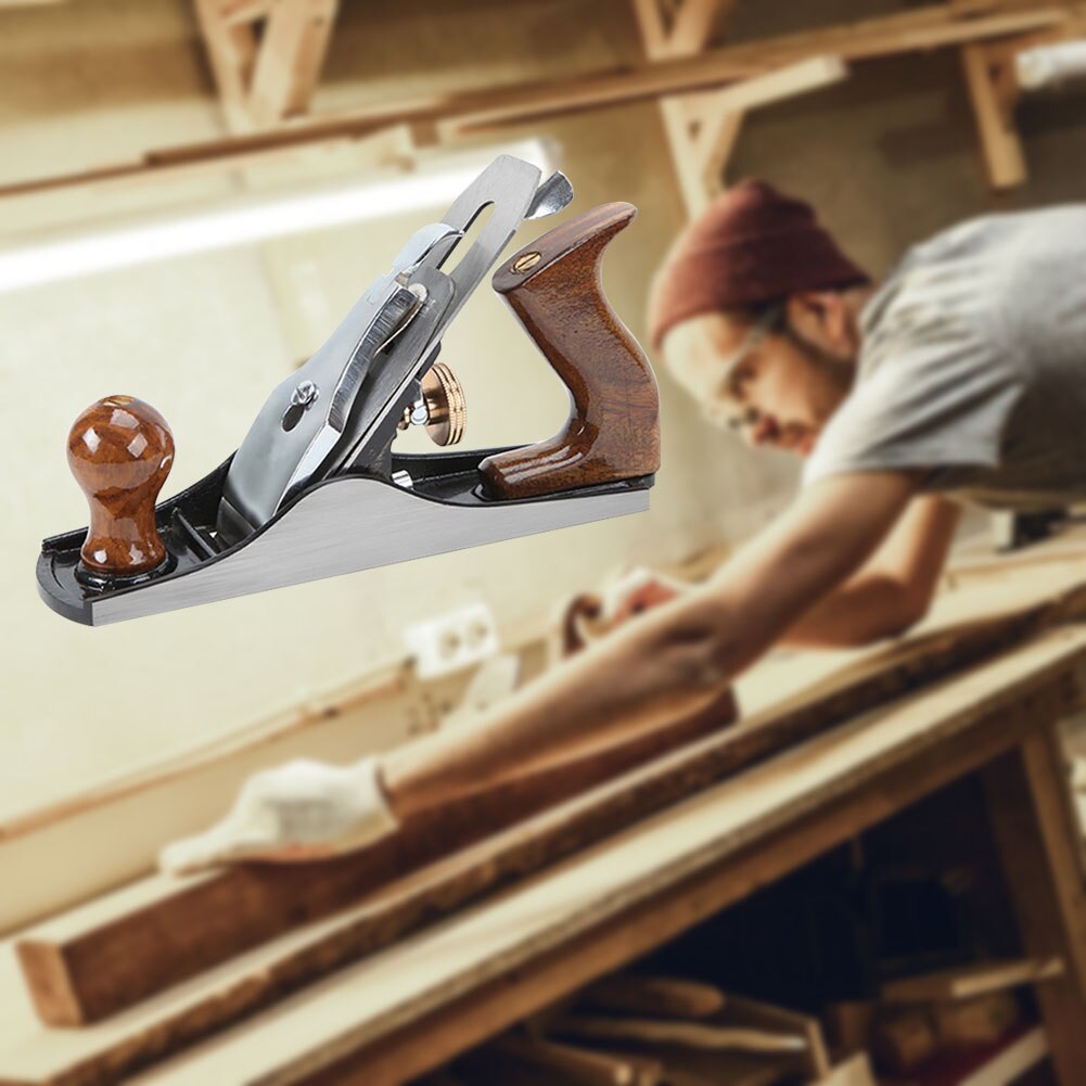 250mm Sharpening Wood Hand Tools Iron Hand Planer Carpenter Hard Wood DIY Hand Planer Hand Push Cast Iron Wood Planer Cutter