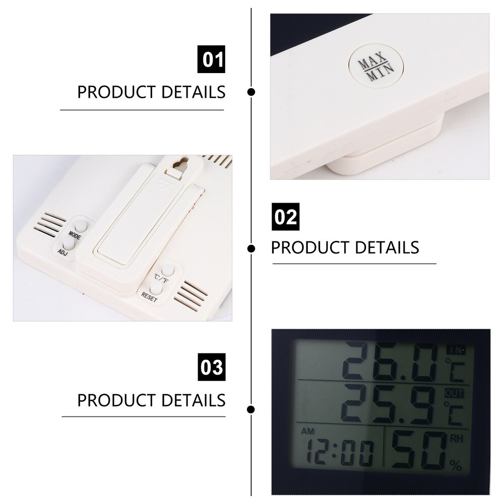 1pc Humidity Monitor Compact Aquarium Thermometer Temperature Humidity Meter LCD Digital Hygrometer for Office