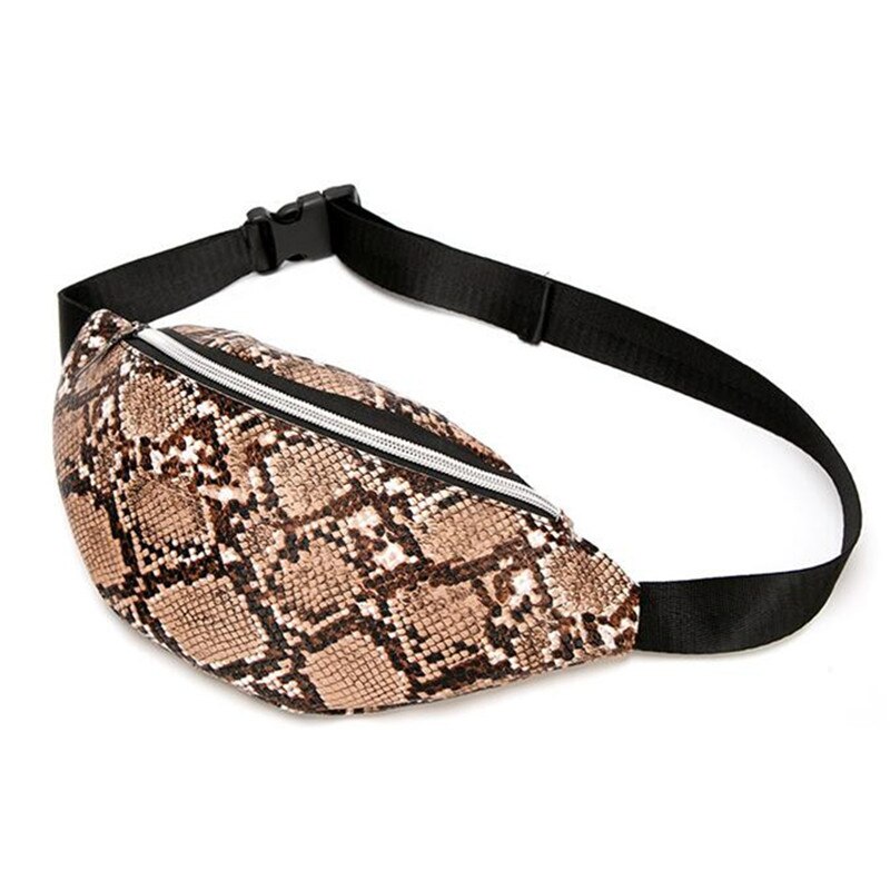 bolso de pecho Retro Serpentine Mini bolso de mujer bandolera bolso de señora cinturón paquete Vintage piel de serpiente impreso riñonera