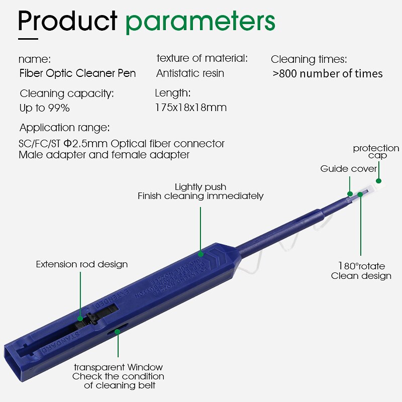 FTTH Optische Faser Stift Werkzeug 2,5mm LC Mu 1,25mm LC SC FC ST Stecker Optik Clever Reiniger