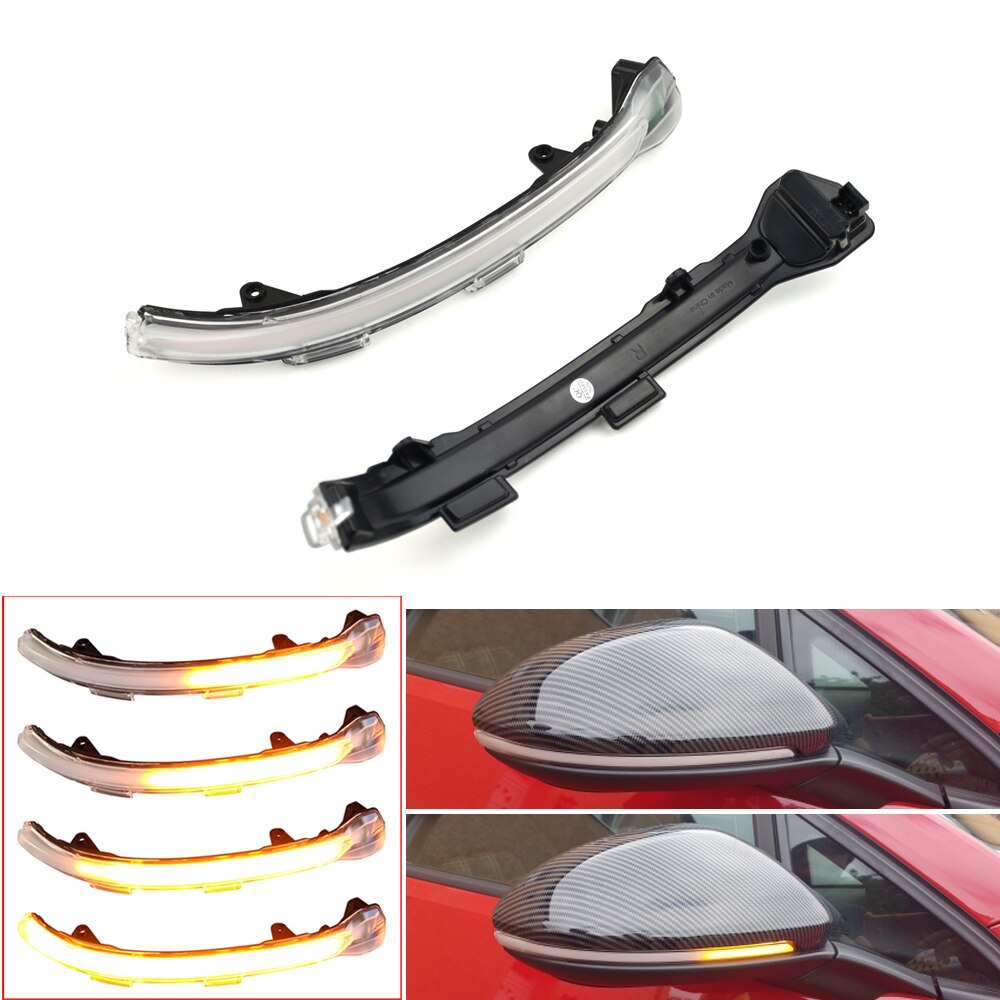 Kristal Voor Vw Golf MK7 Gti 7 R Rline Gtd Dynamische Led Richtingaanwijzer Side Wing Spiegel Sequentiële Blinker Light vloeiende Clear