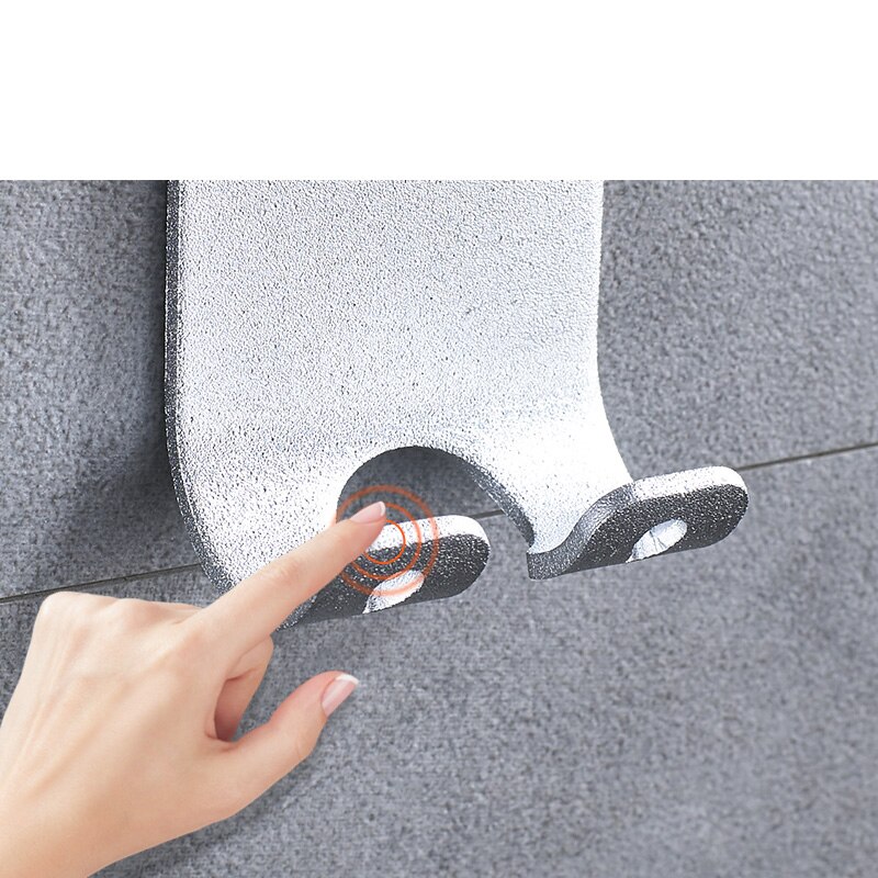 Support adhésif mural auto-adhésif en aluminium | Crochet mural de maison bureau, support de prise de courant, crochet de rangement mural 3 couleurs