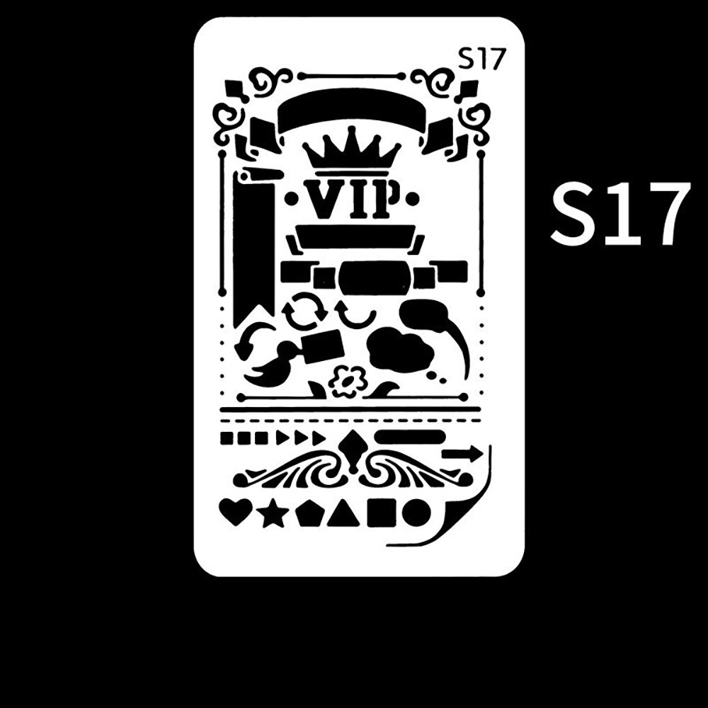 Letter Graphics Painting Stencils Template Lace Ruler DIY Copy Stencils for Painting Album Decorative Template: S17