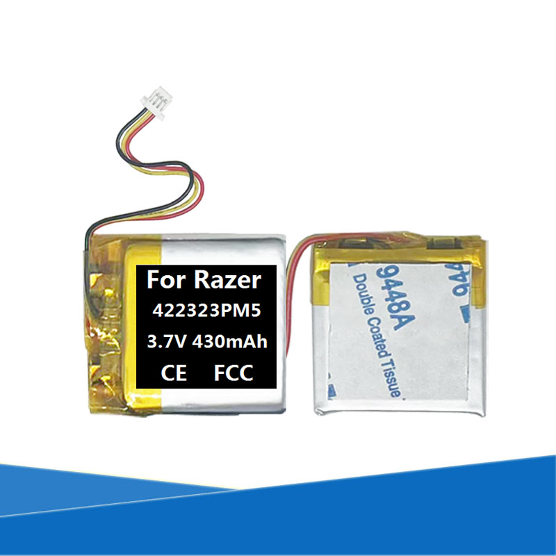 430 mah 422323 pm 5 rz01-0512 battery for razer viper  v3 pro gaming mouse