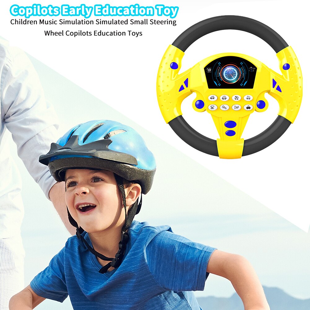 Eletric Simulatie Stuurwiel Speelgoed Met Licht Geluid Baby Kids Musical Educatief Copiloot Kinderwagen Stuurwiel Vocal Speelgoed